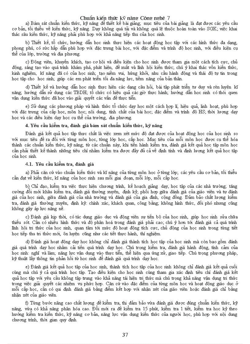 image for page Chuẩn kt kn công nghệ 7