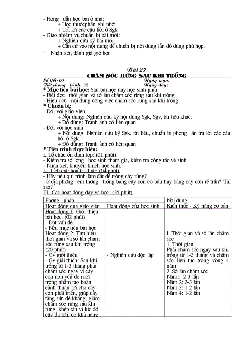 image for page Công nghệ 7 kỳ I 09 10