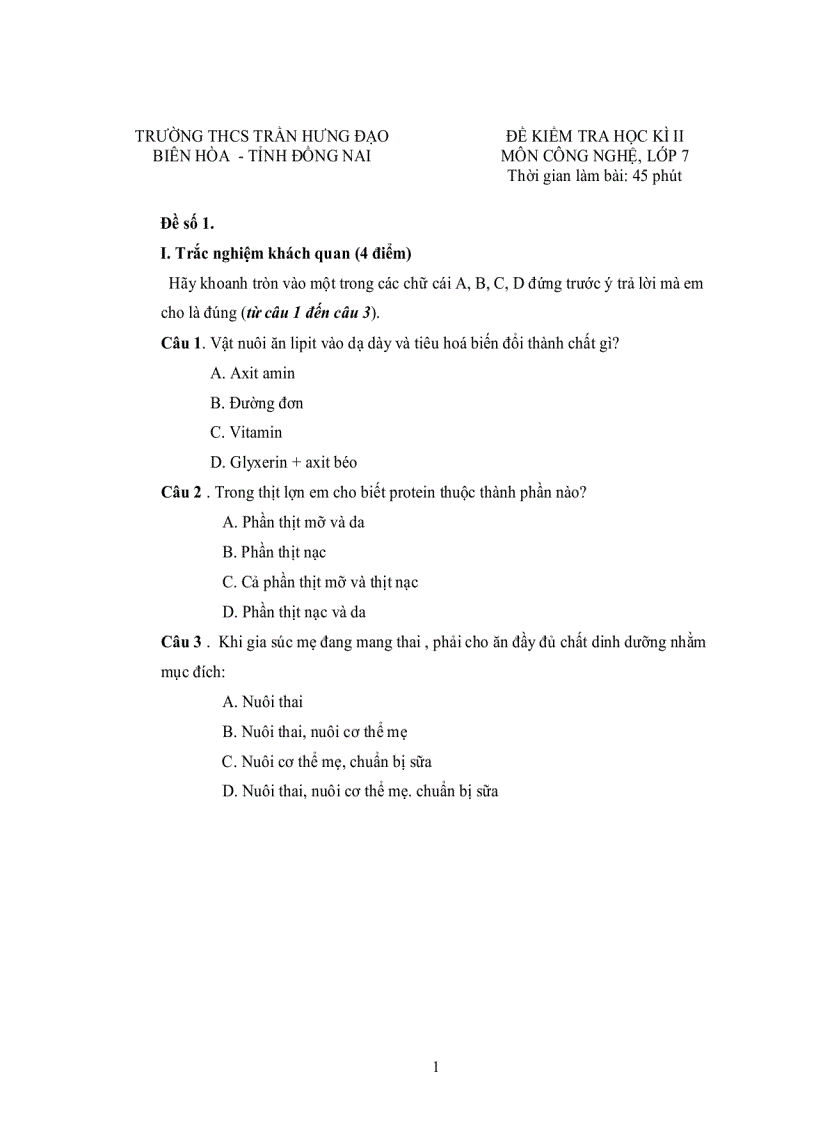image for page Đề HKII Công nghệ 7 5
