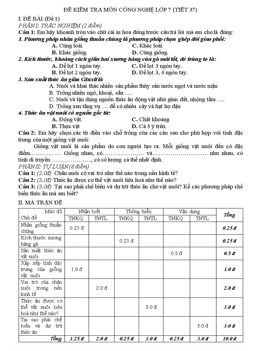 image for page ĐỀ KIỂM TRA CN 7 Tiết 37