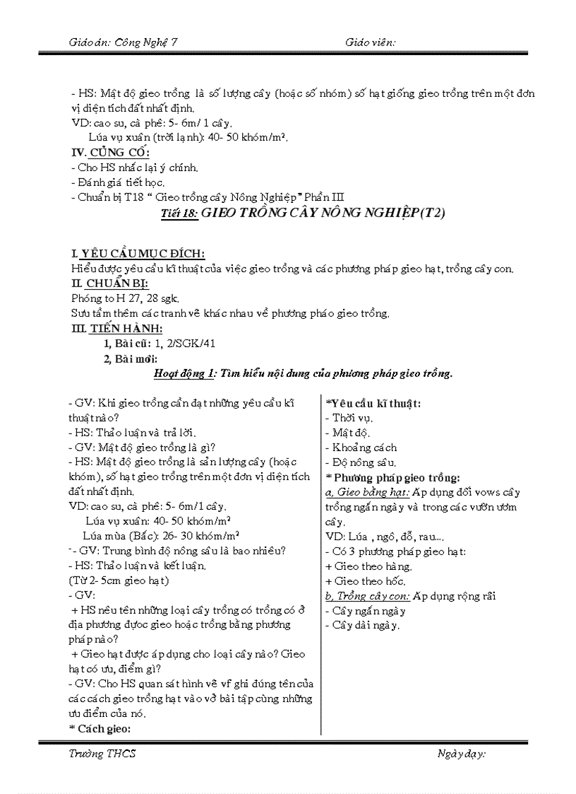 image for page Giáo án CN 7 Full