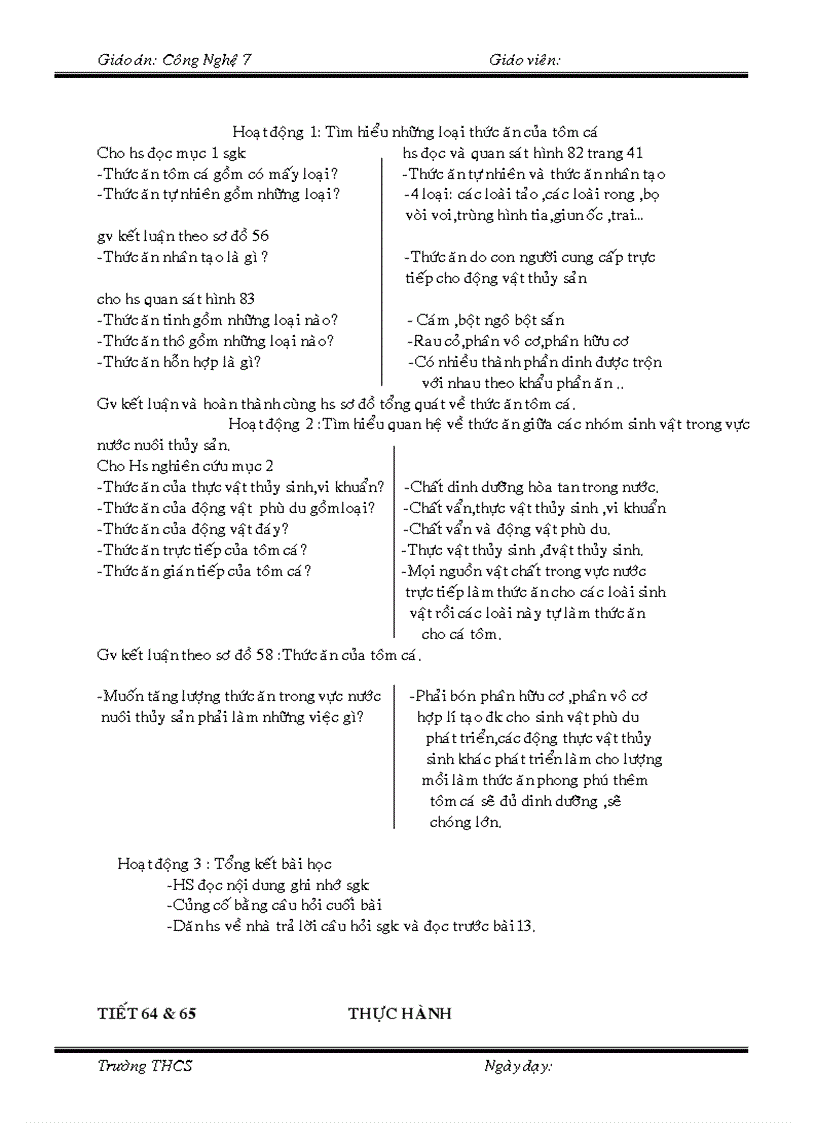 image for page Giáo án CN 7 Full