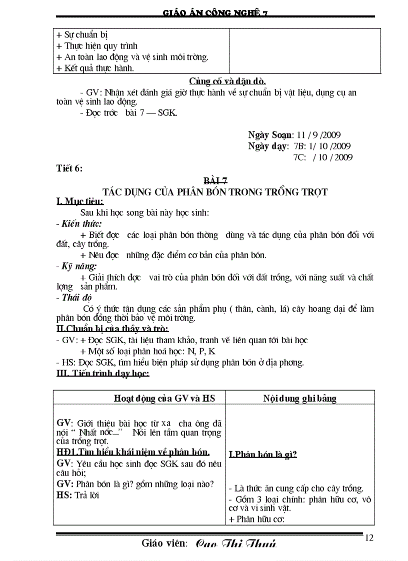 image for page Giáo án CN7 ca nam