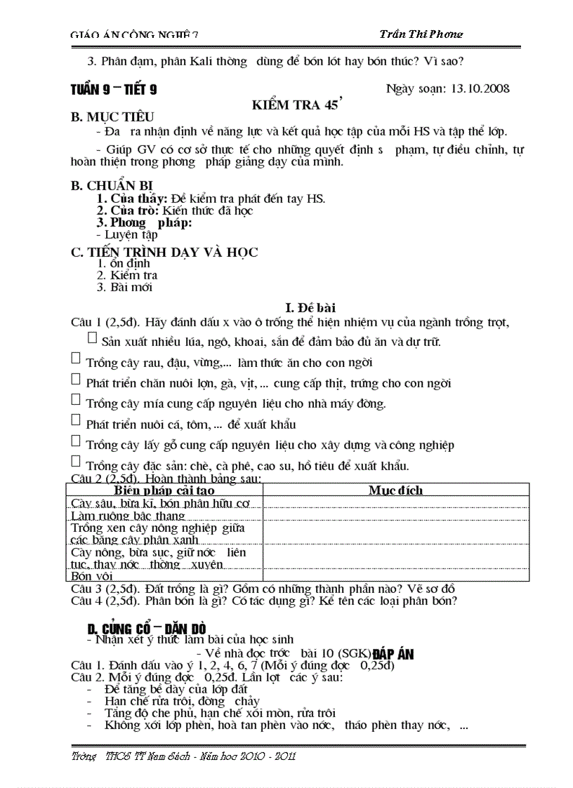 image for page Giao an cong nghe 7 2010 2011