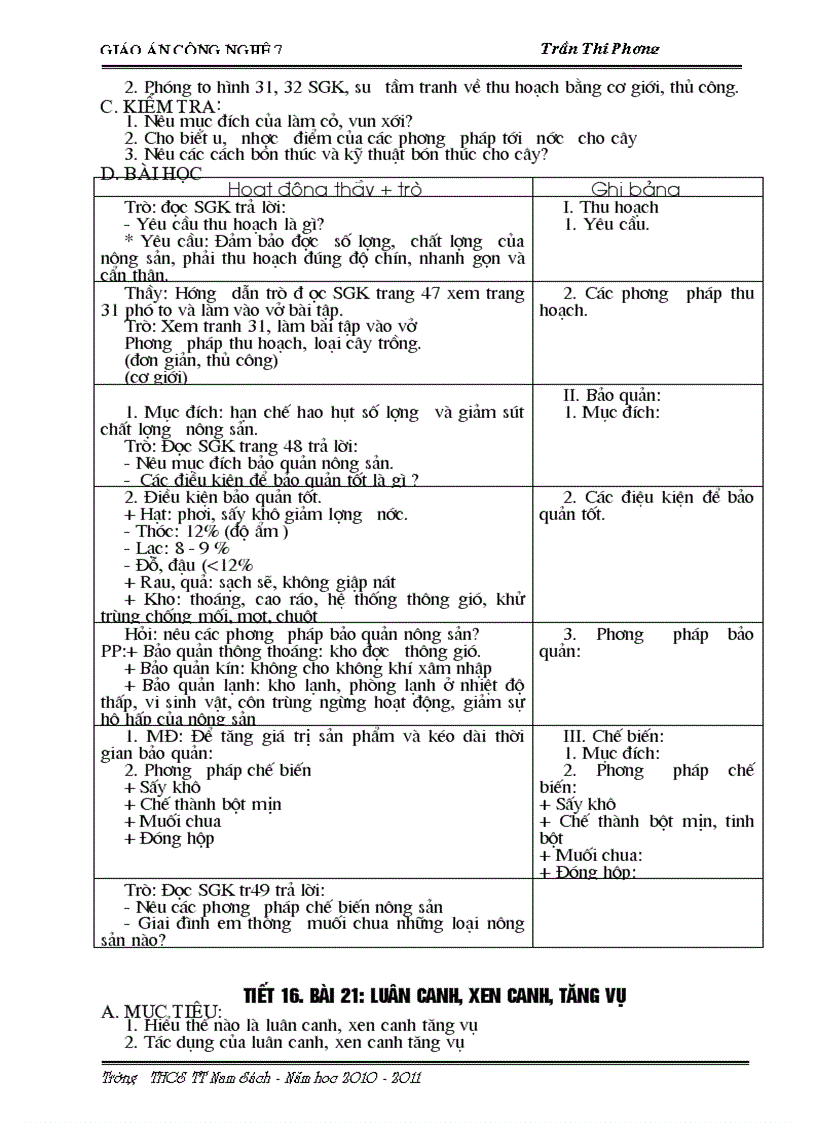 image for page Giao an cong nghe 7 2010 2011