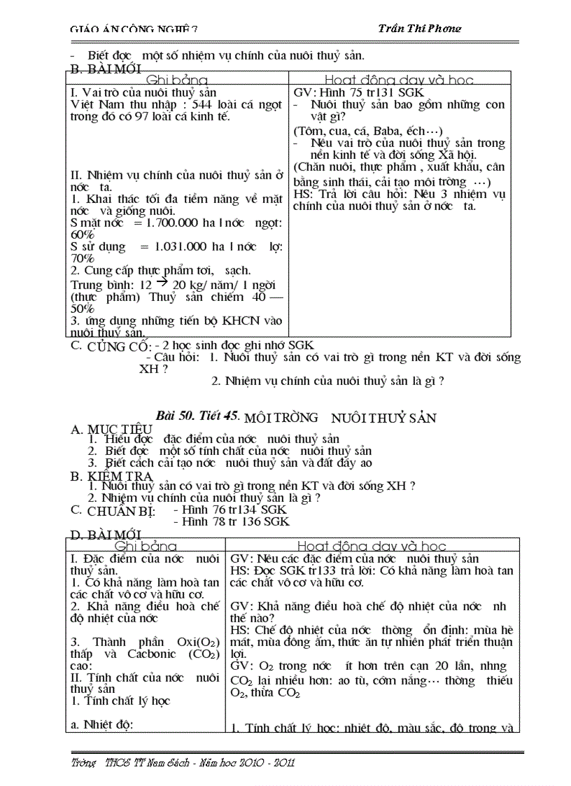 image for page Giao an cong nghe 7 2010 2011