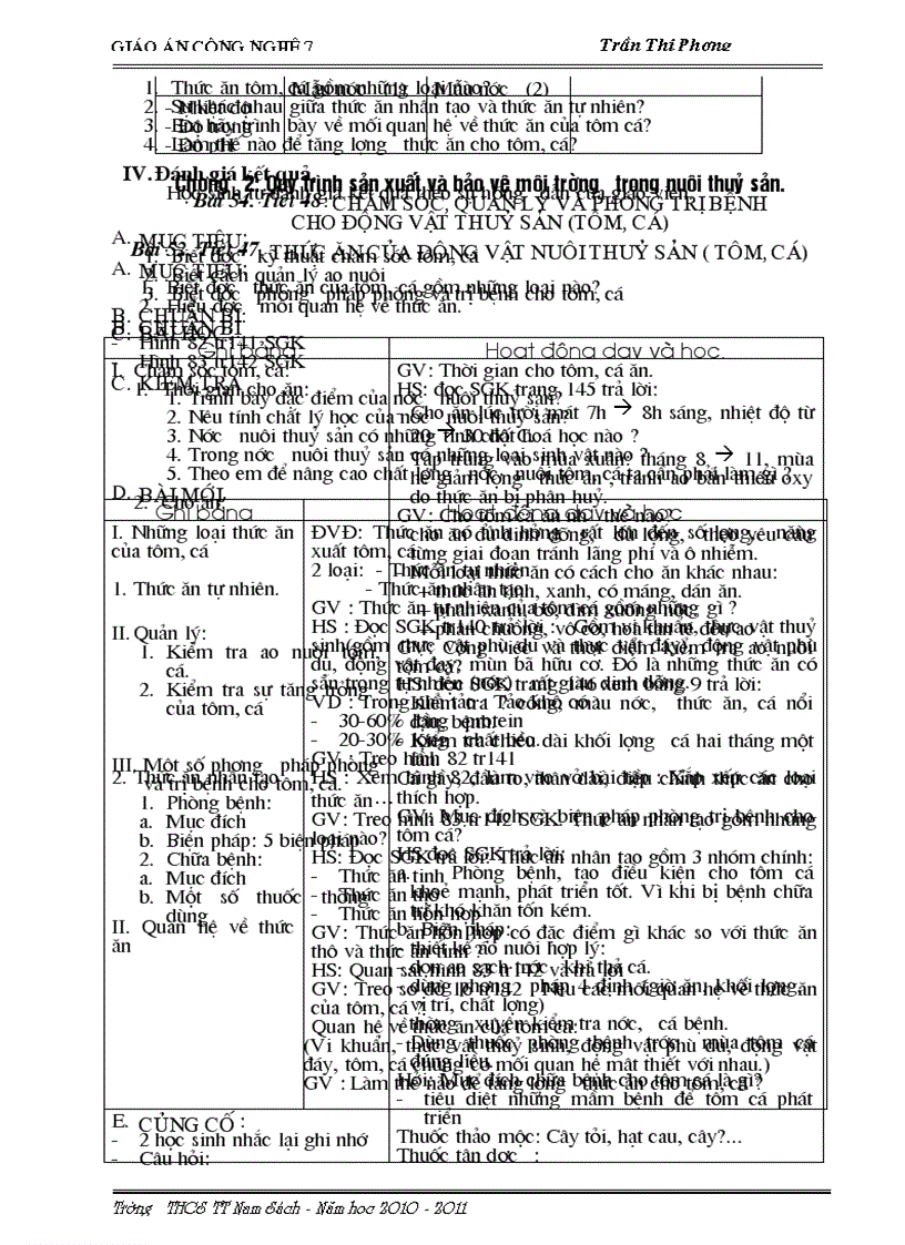 image for page Giao an cong nghe 7 2010 2011