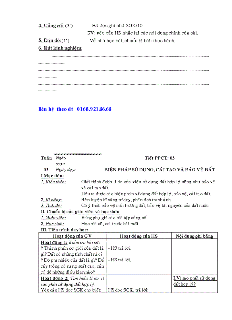 image for page Giáo án Công nghệ 7 chuẩn mới 2012