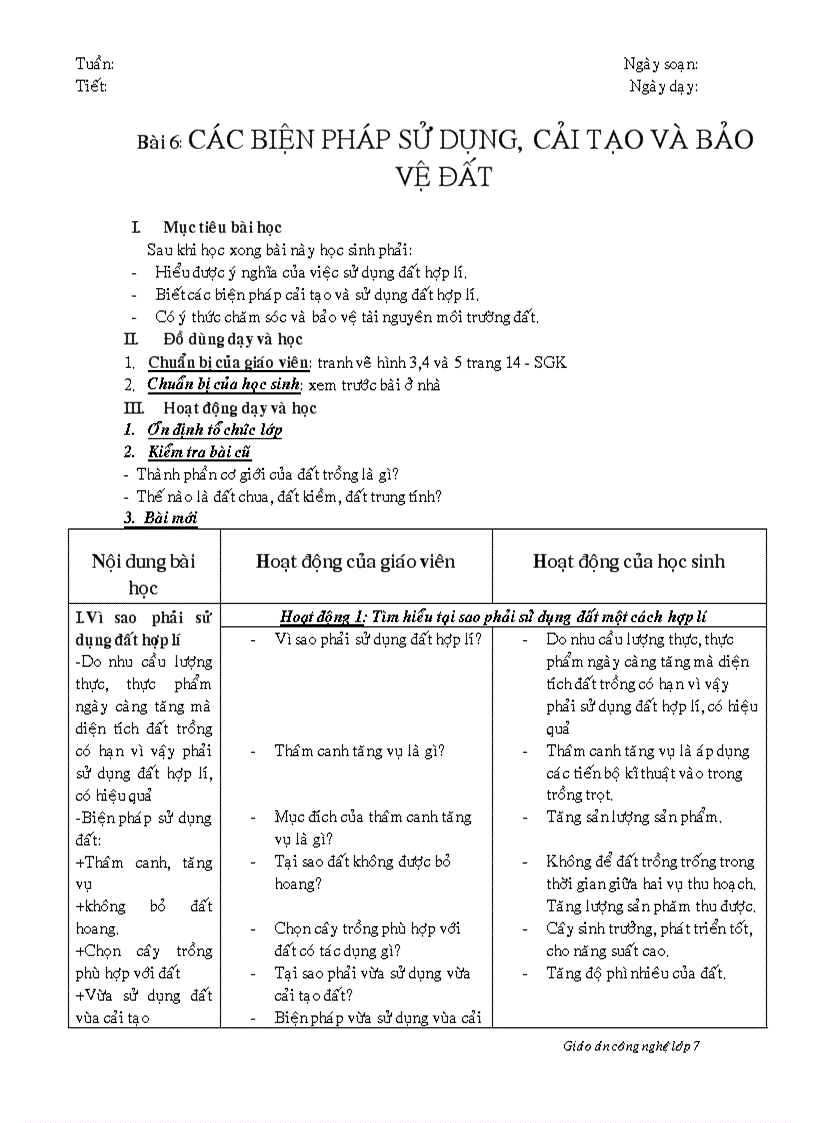 image for page Giao an cong nghe 7 chuong 1