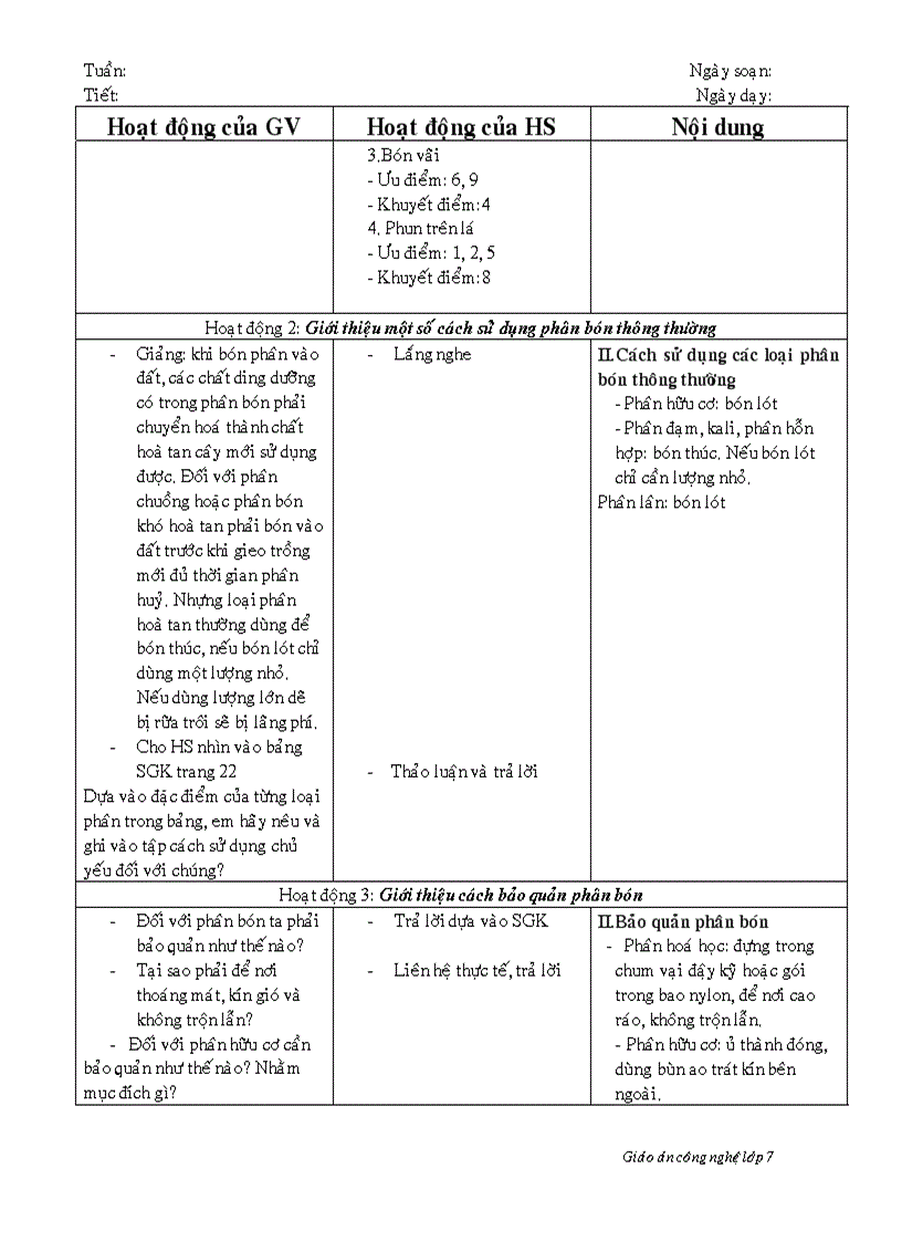 image for page Giao an cong nghe 7 chuong 1