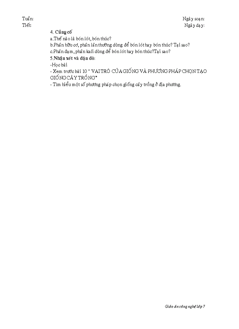 image for page Giao an cong nghe 7 chuong 1