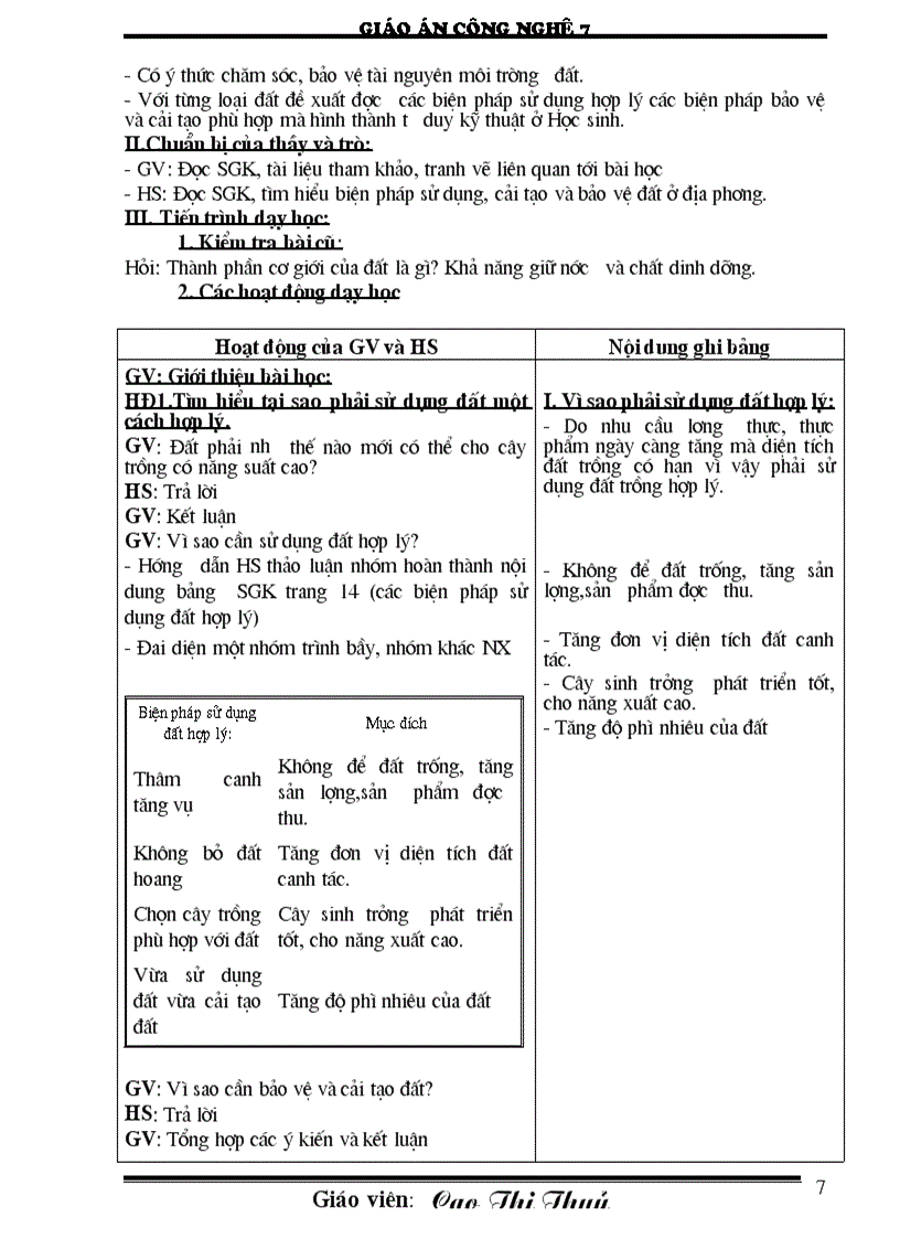 image for page Giáo án công nghệ 7 CN