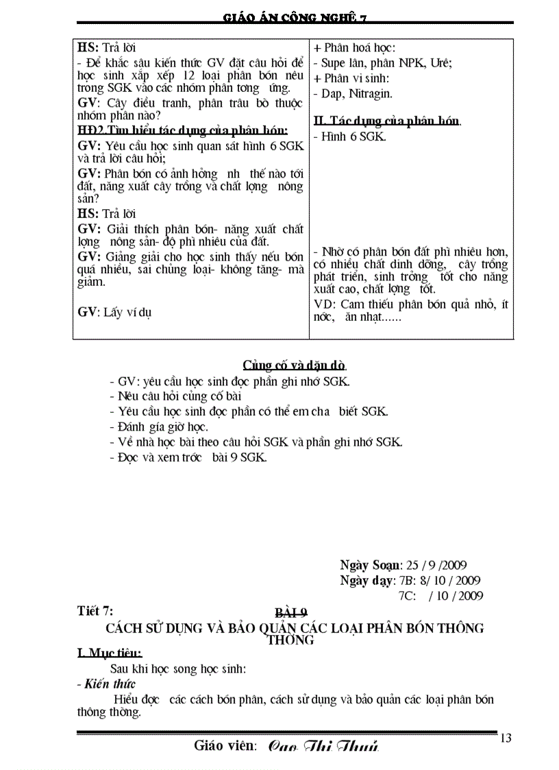 image for page Giáo án công nghệ 7 CN