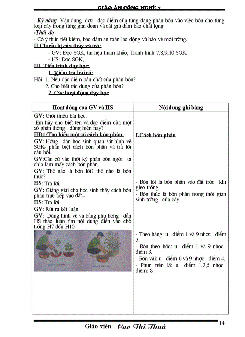 image for page Giáo án công nghệ 7 CN