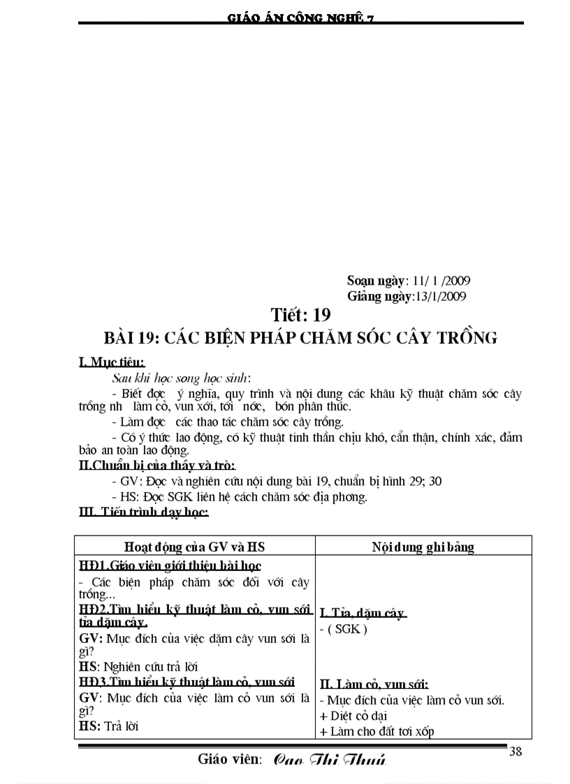 image for page Giáo án công nghệ 7 CN