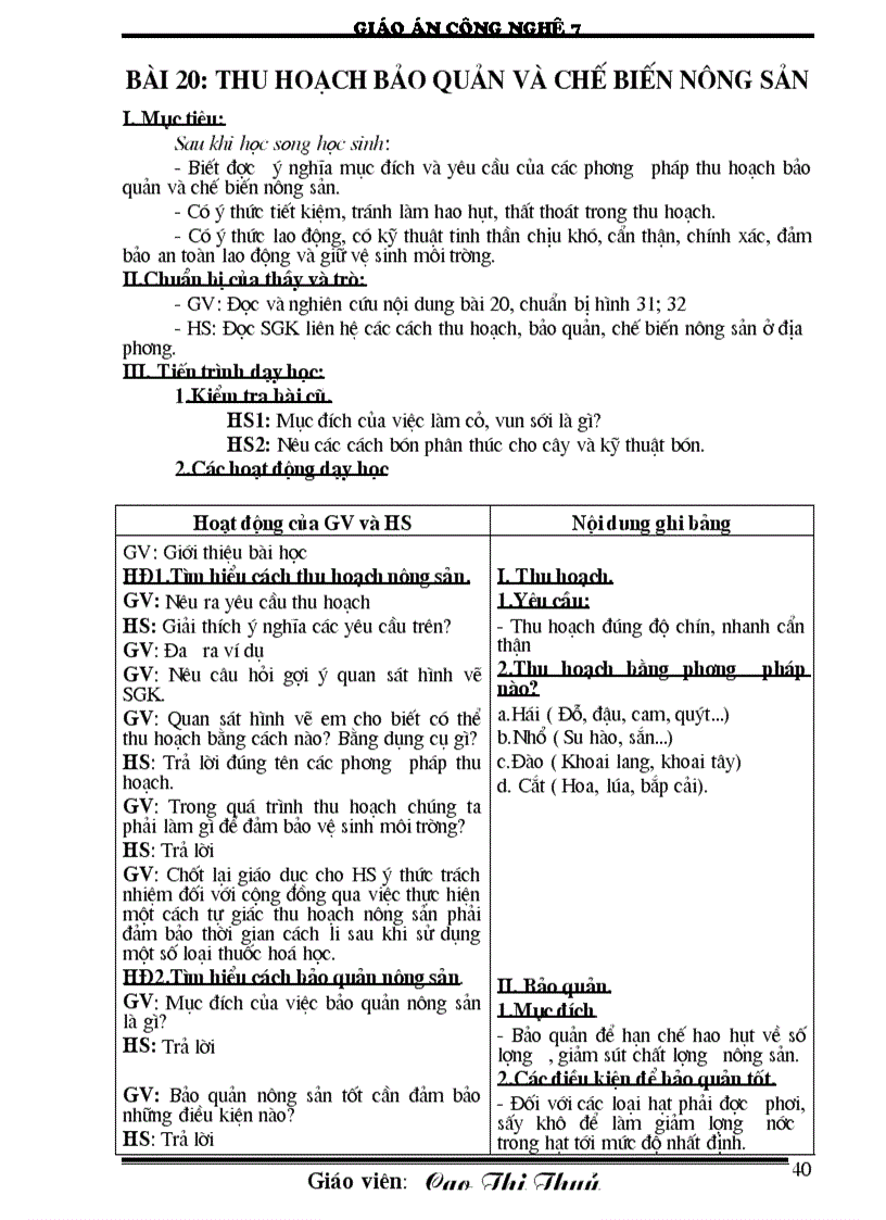 image for page Giáo án công nghệ 7 CN