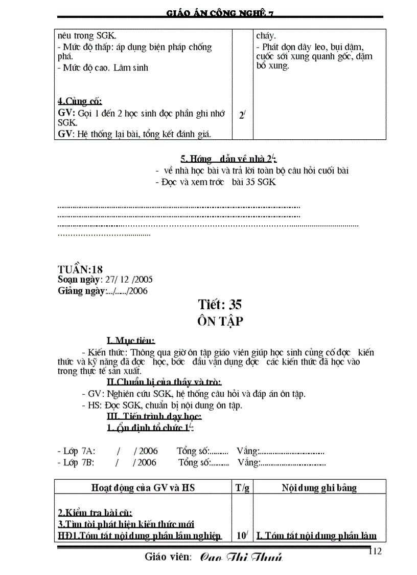 image for page Giáo án công nghệ 7 CN