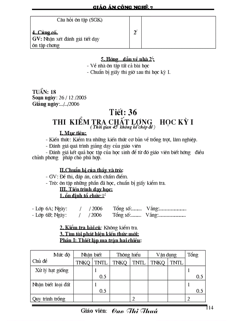 image for page Giáo án công nghệ 7 CN