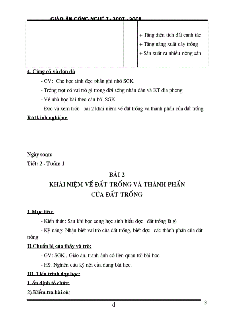image for page Giáo án công nghệ 7 cực hay mới