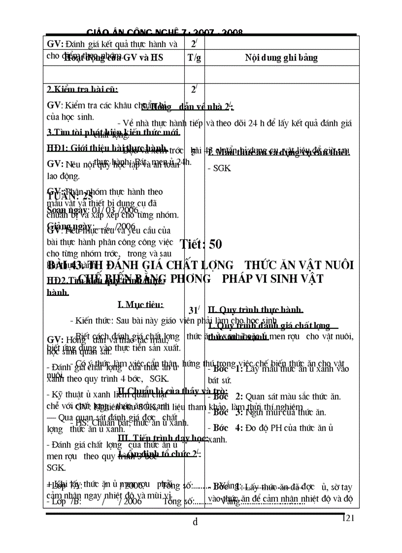 image for page Giáo án công nghệ 7 cực hay mới