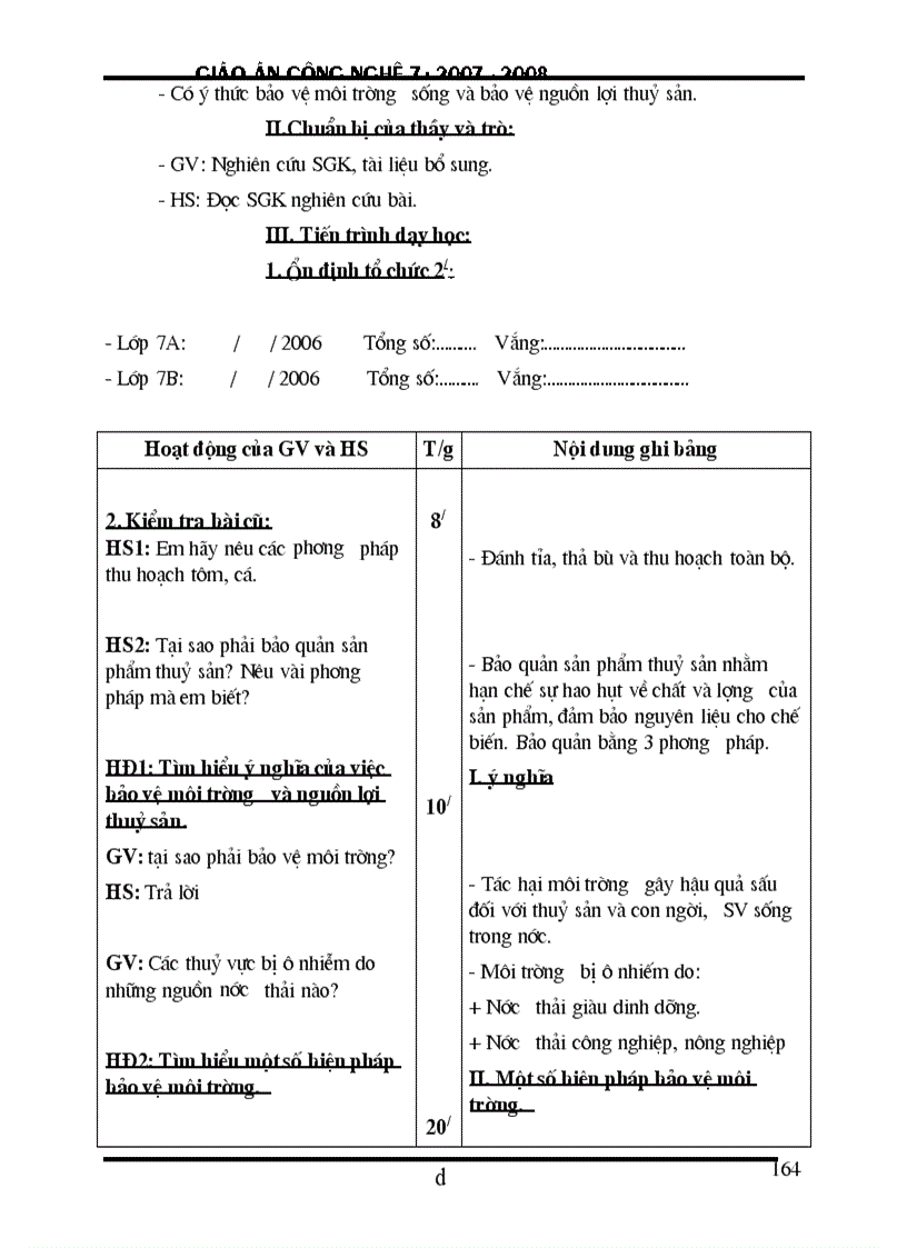 image for page Giáo án công nghệ 7 cực hay mới