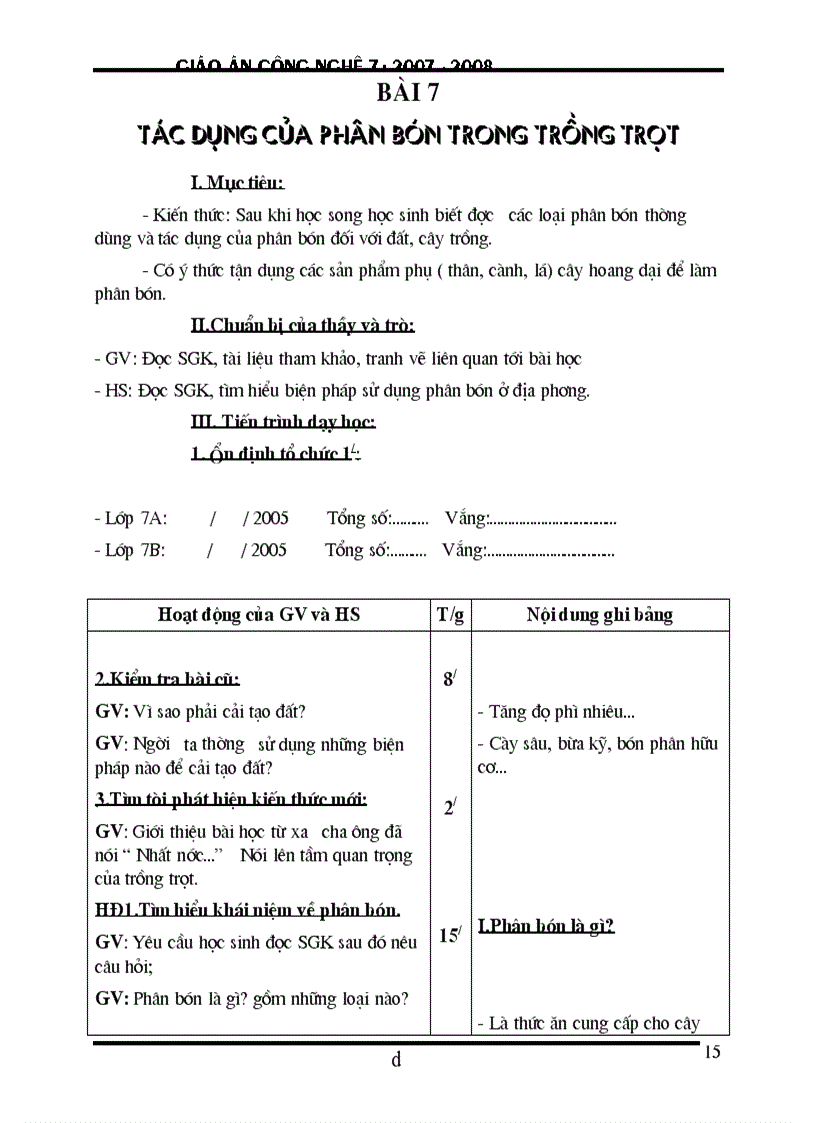 image for page Giao an cong nghe 7 cuc hay moi 08 09