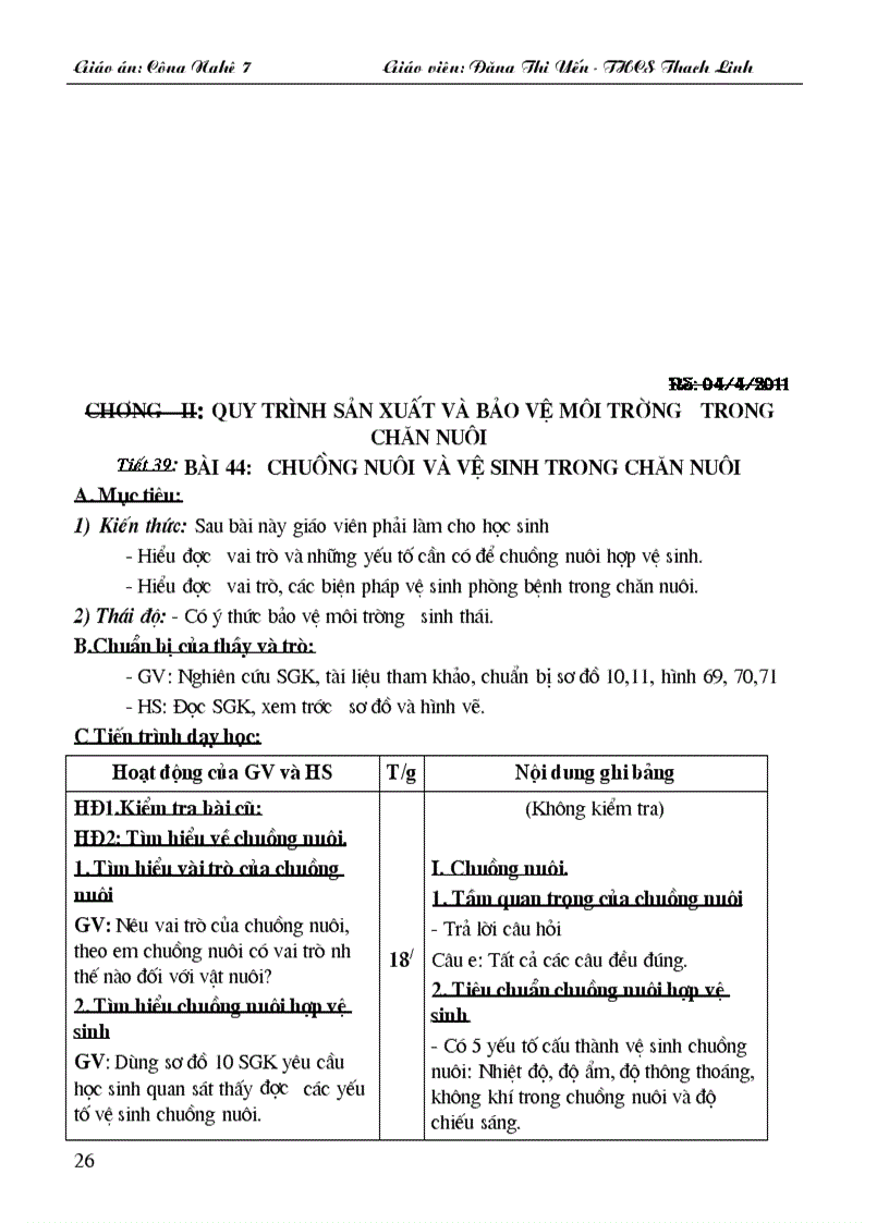 image for page Giáo án công nghệ 7 HK II