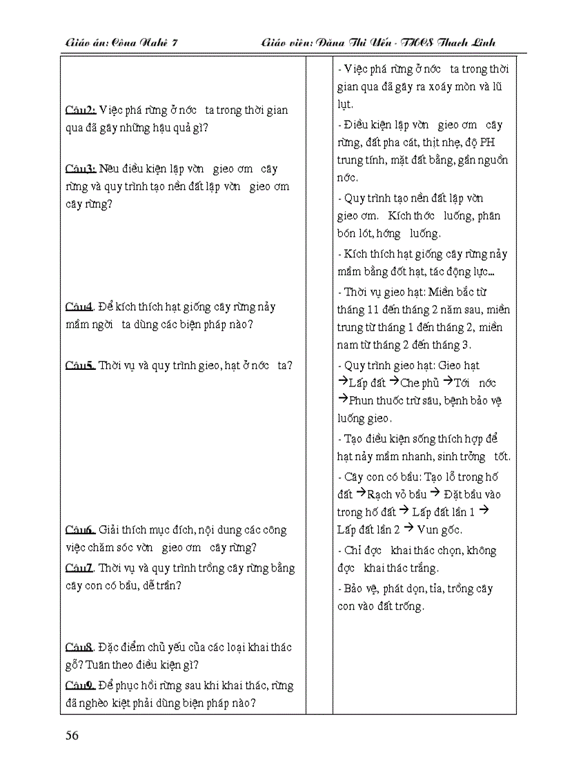 image for page Giáo án công nghệ 7 HK II