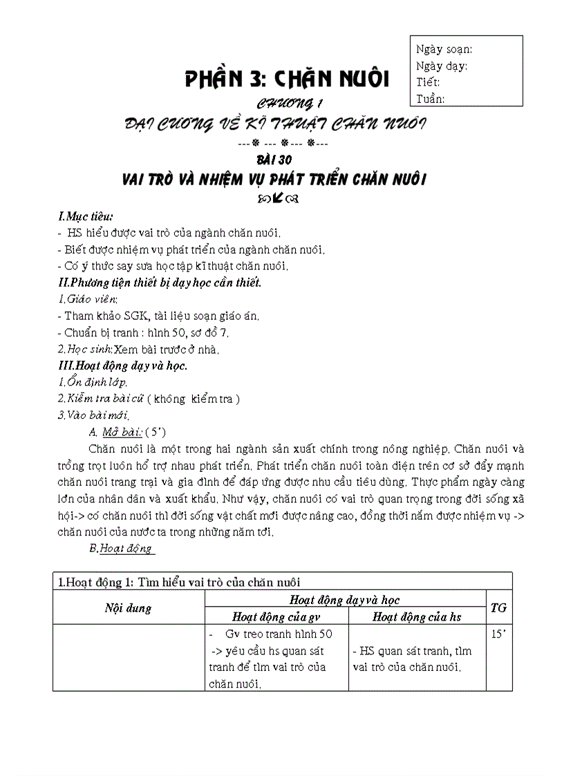 image for page Giáo án công nghệ 7 KH 2