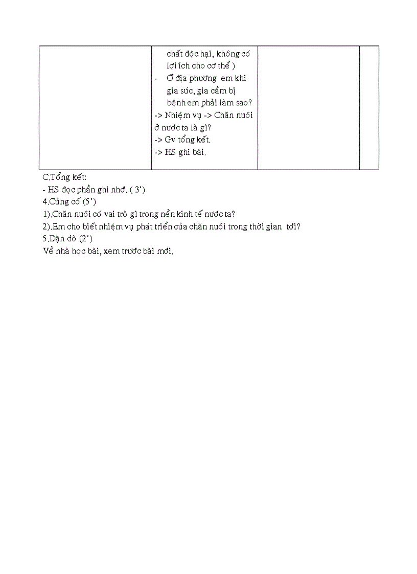 image for page Giáo án công nghệ 7 KH 2