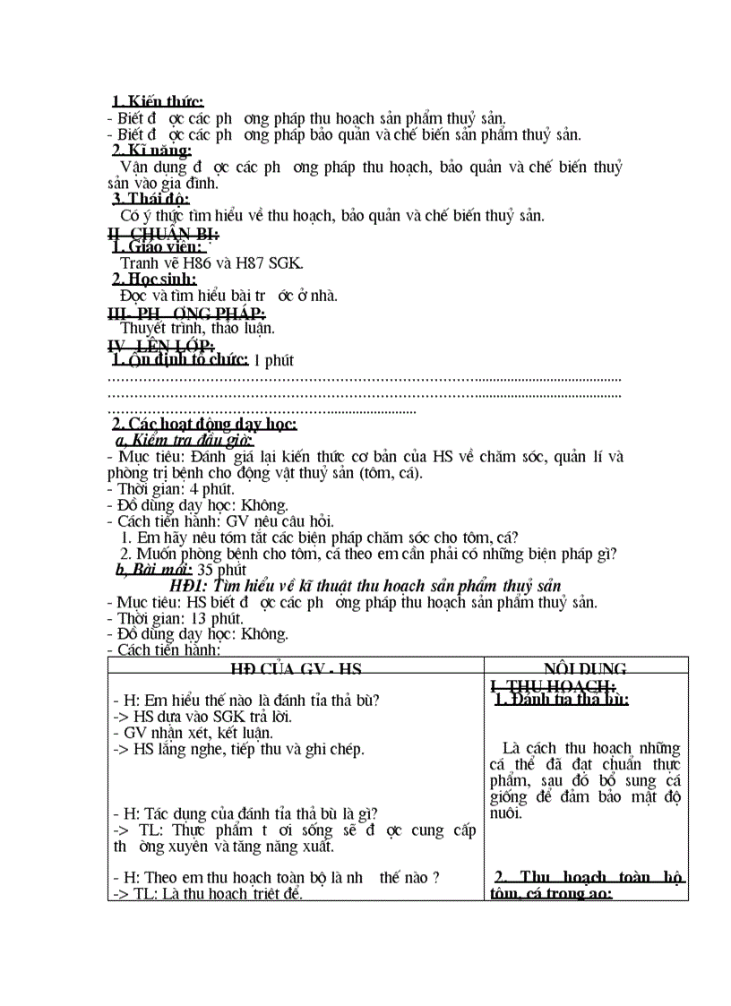 image for page Giáo án Công nghệ 7 kỳ II