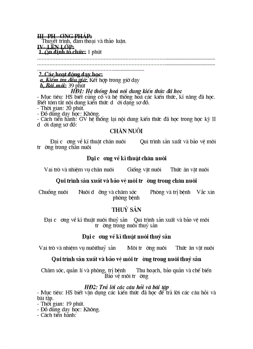 image for page Giáo án Công nghệ 7 kỳ II