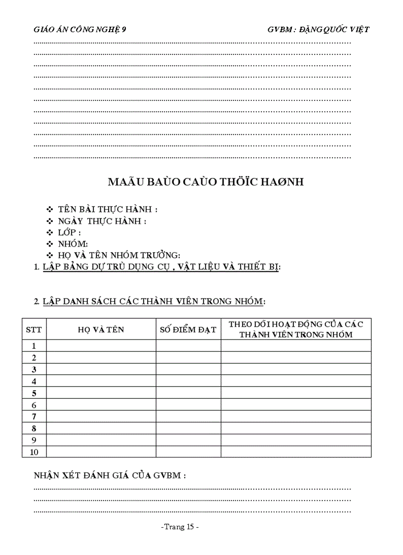 image for page Giáo án CÔNG NGHỆ 9 2011