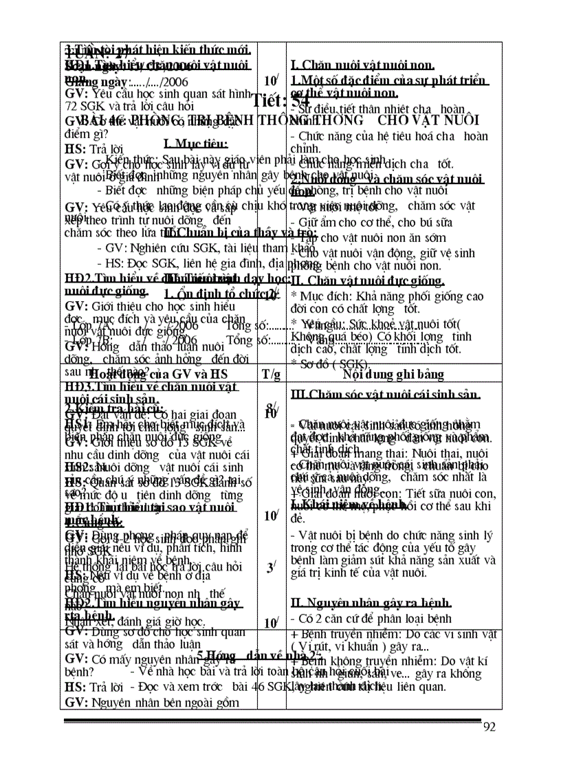 image for page Giáo án Công nghệ lớp 7