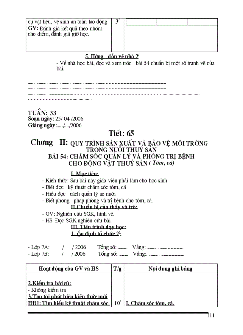 image for page Giáo án Công nghệ lớp 7