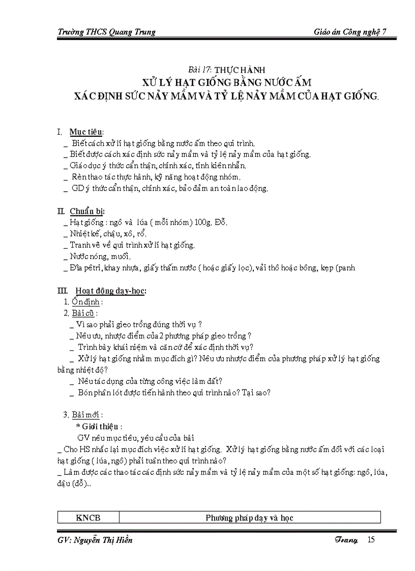 image for page Giáo án CN7 cả năm 1