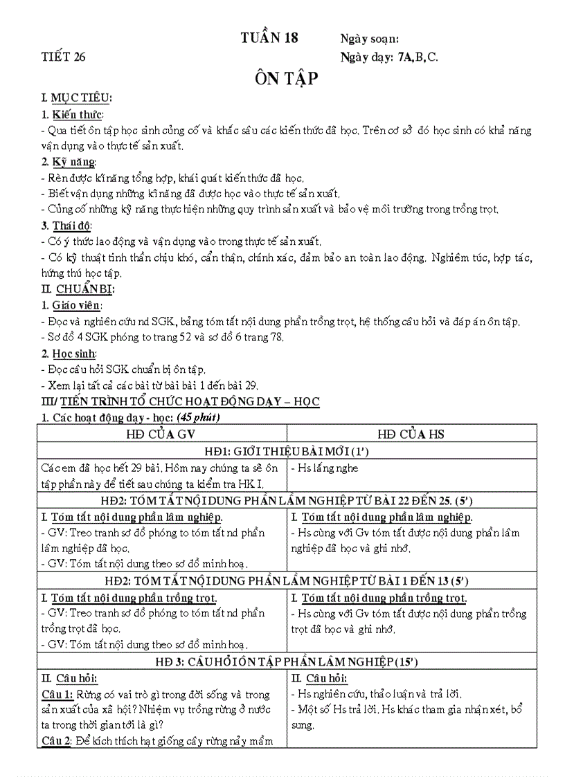 image for page Ôn tập học kì i