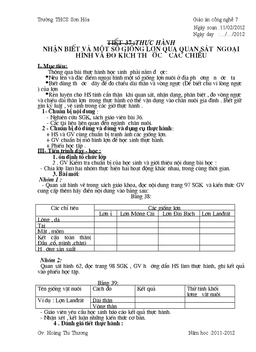 image for page Tiet 37 thưc hành nhân biết môt số giống lơn