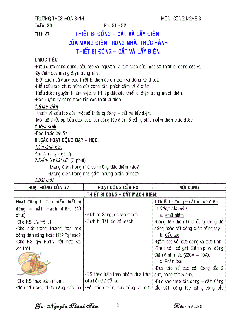 image for page Bai 51 52 thuc hanh ve so do nguyen ly lap dat