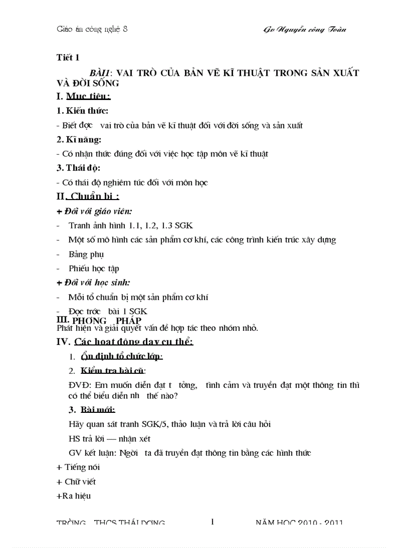 image for page Bo Giao An cong Nghe 8 Chuan