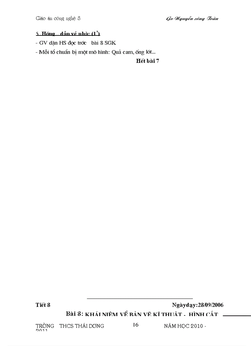 image for page Bo Giao An cong Nghe 8 Chuan