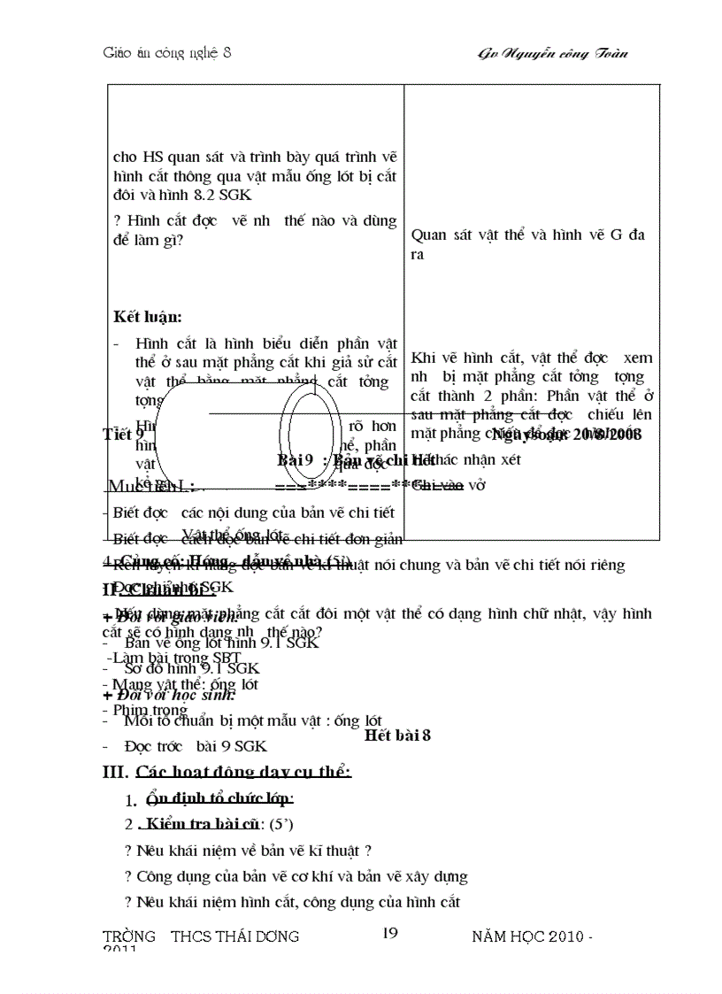 image for page Bo Giao An cong Nghe 8 Chuan