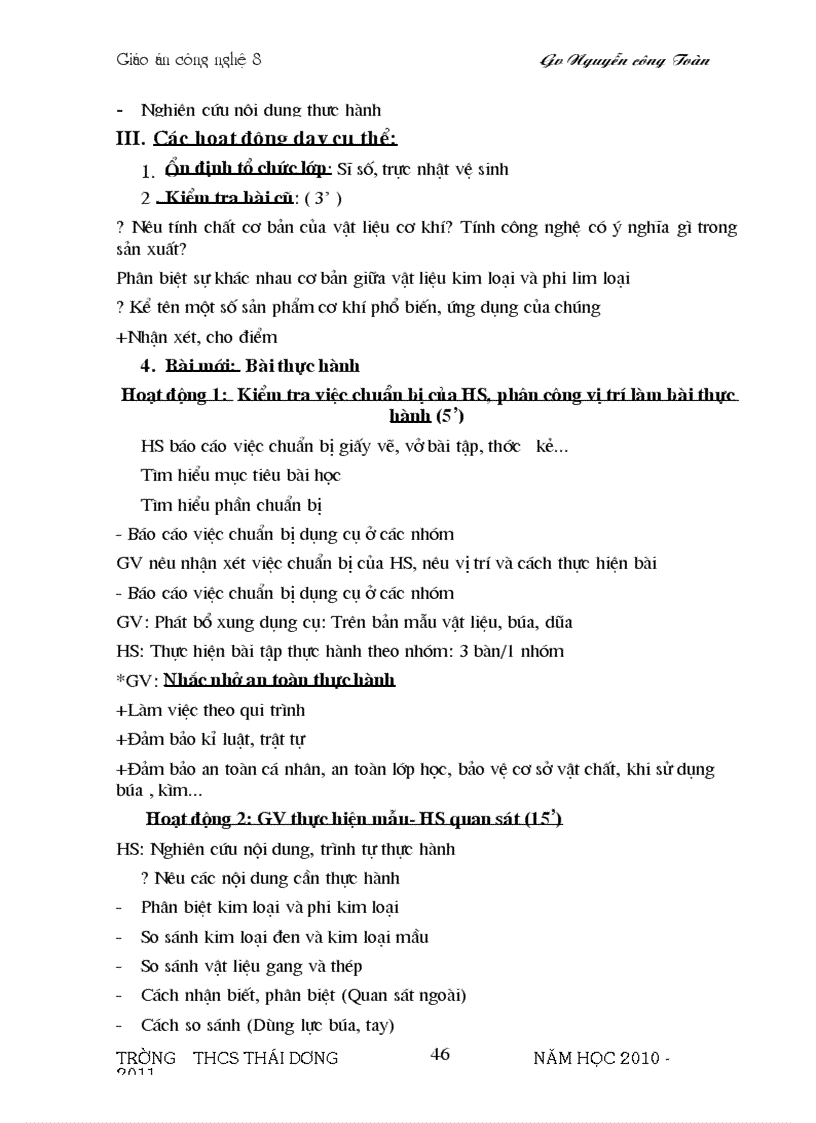 image for page Bo Giao An cong Nghe 8 Chuan