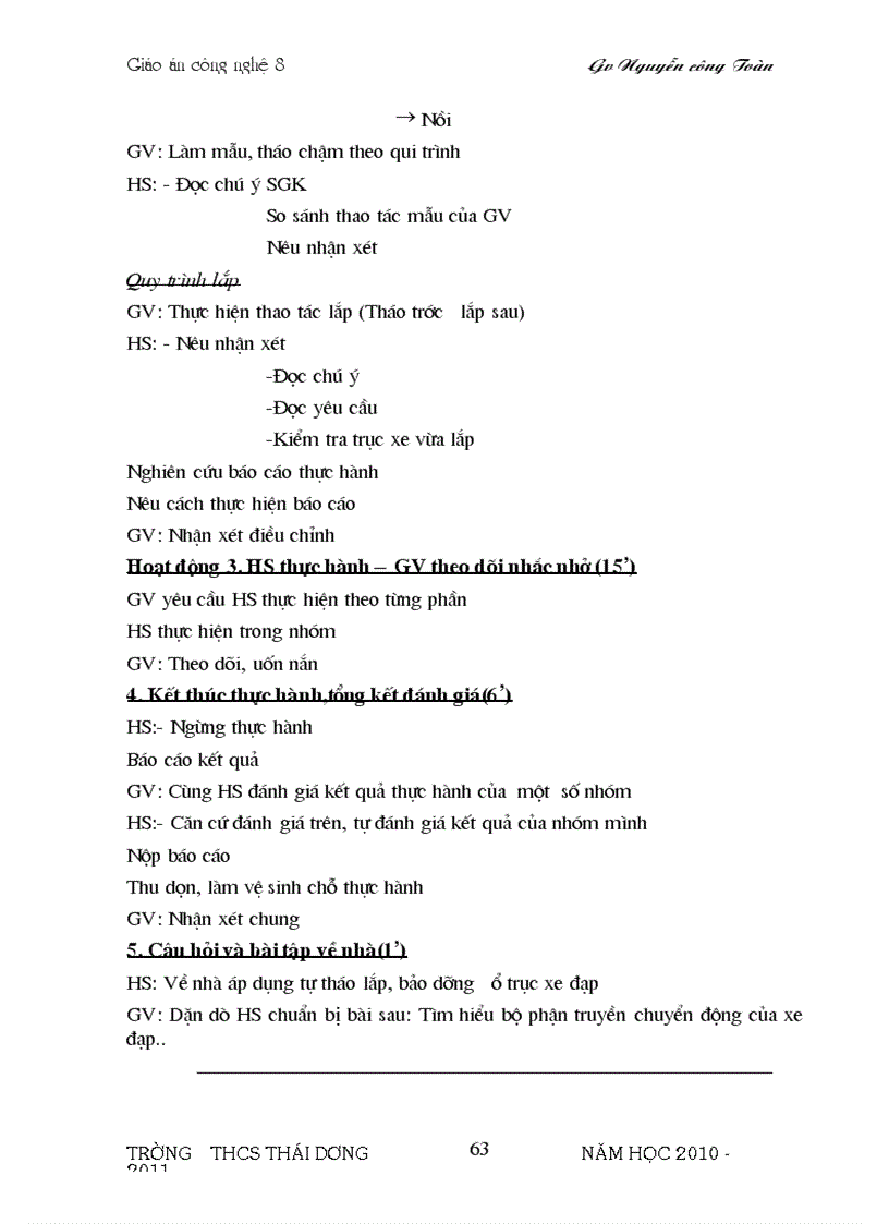 image for page Bo Giao An cong Nghe 8 Chuan