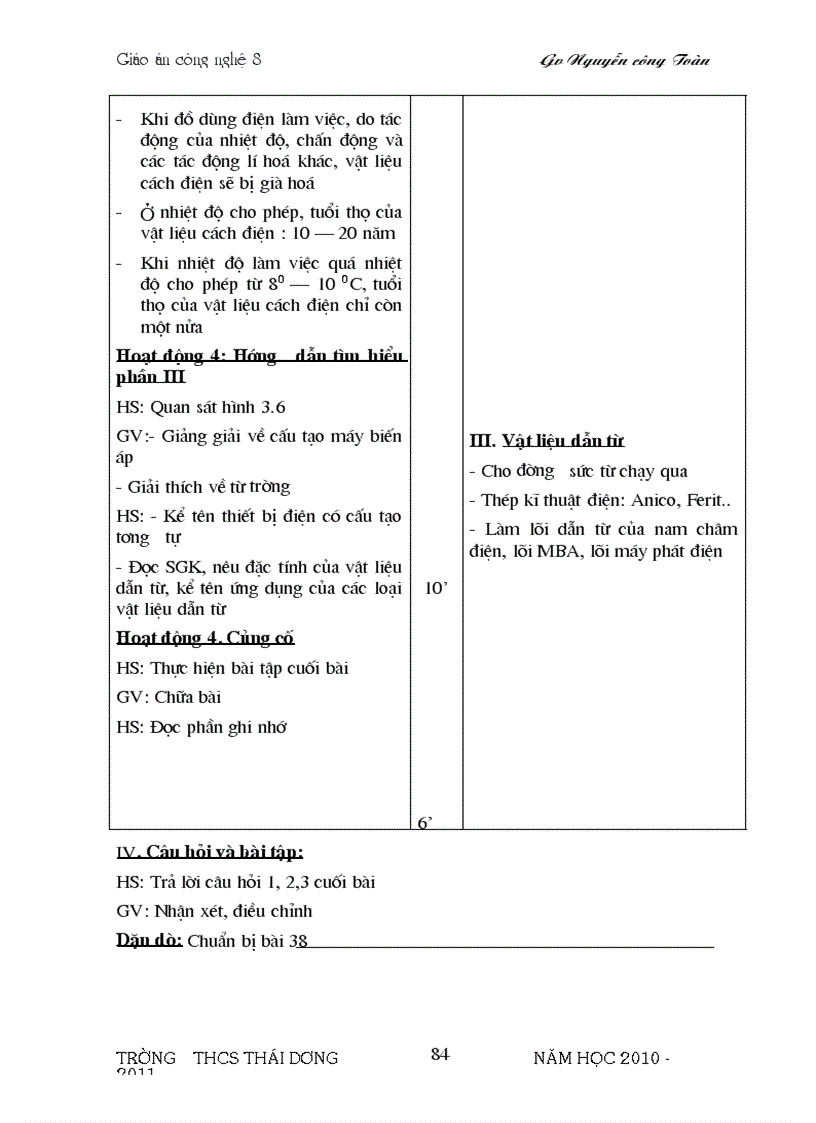 image for page Bo Giao An cong Nghe 8 Chuan