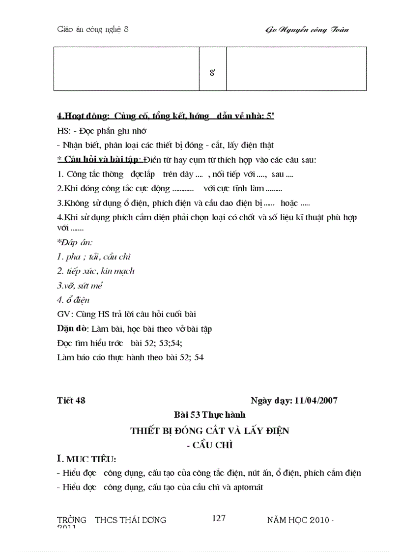 image for page Bo Giao An cong Nghe 8 Chuan