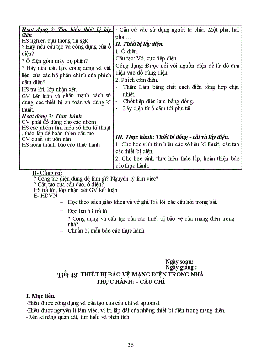 image for page Công nghệ 8 HKII 08 09