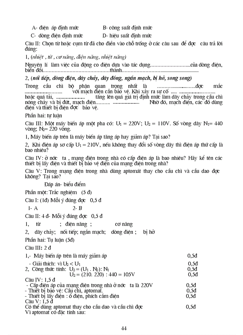 image for page Công nghệ 8 HKII 08 09