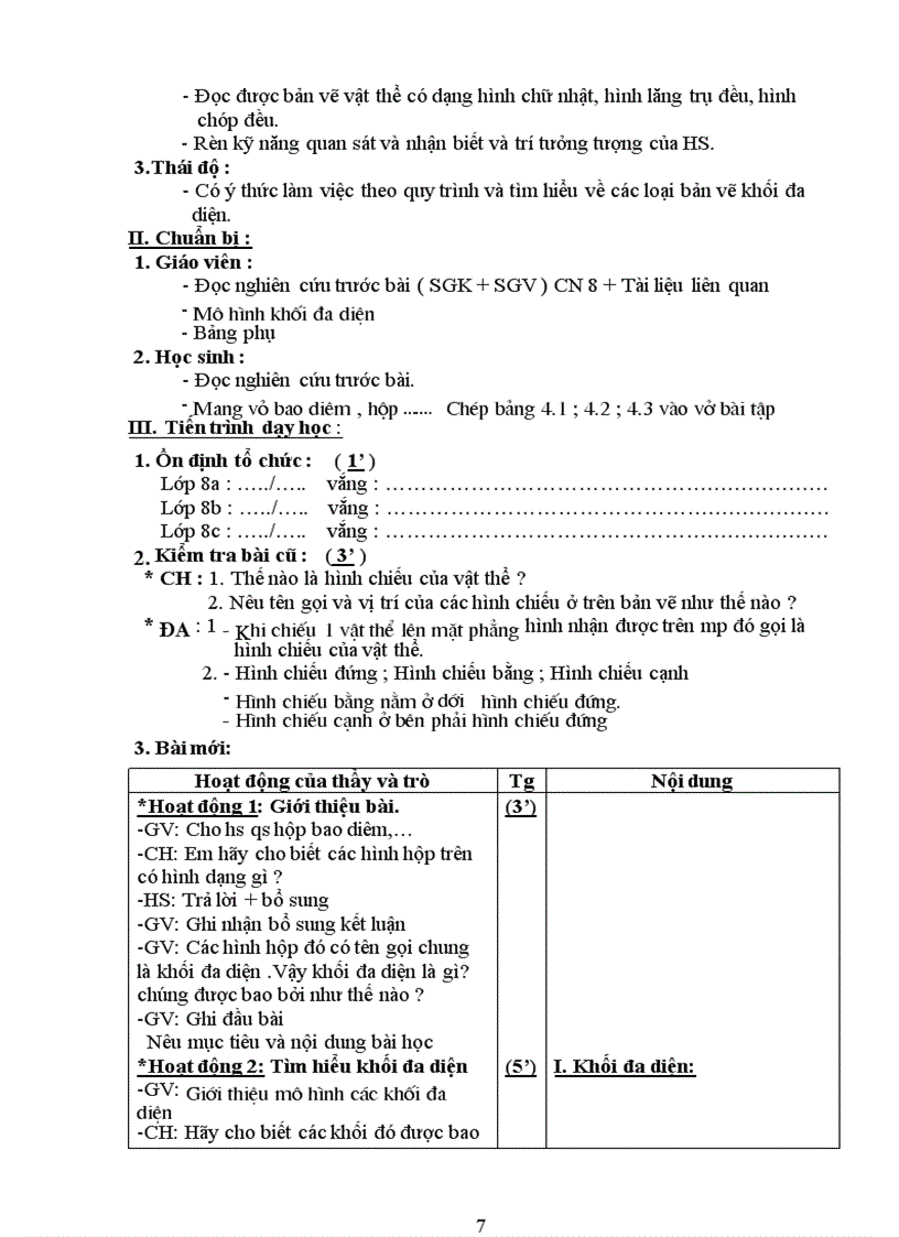 image for page Công nghệ 8 từ tiết 1 10 2 cột chuẩn