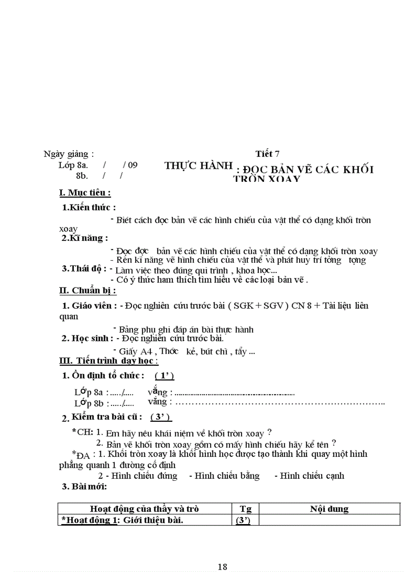 image for page Công nghệ 8 từ tiết 1 10 2 cột chuẩn